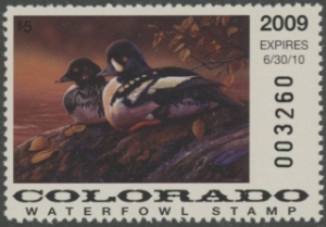 Scan of 2009 Colorado Duck Stamp MNH VF