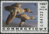 Scan of 1997 Connecticut Duck Stamp MNH VF