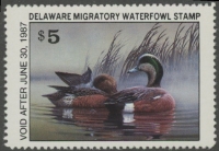 Scan of 1986 Delaware Duck Stamp MNH VF