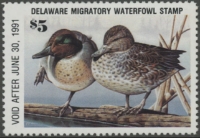 Scan of 1990 Delaware Duck Stamp MNH VF
