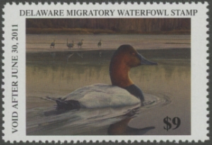 Scan of 2010 Delaware Duck Stamp MNH VF