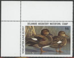 Scan of DE17 1996 Duck Stamp  MNH VF