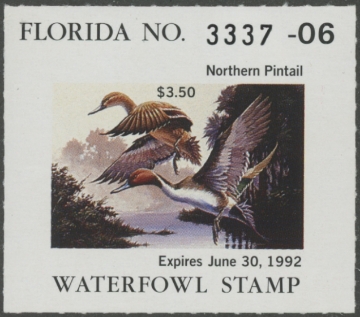 Scan of 1991 Florida Duck Stamp MNH VF