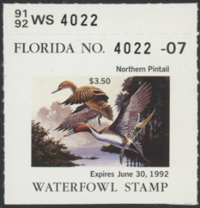 Scan of 1991 Florida Duck Stamp MNH VF