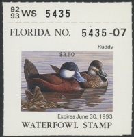 Scan of 1992 Florida Duck Stamp MNH VF
