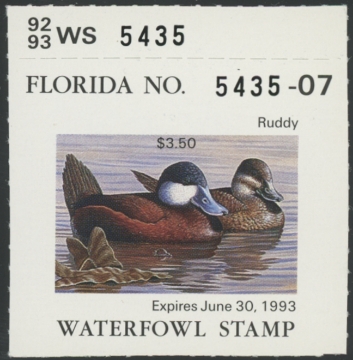 Scan of 1992 Florida Duck Stamp MNH VF