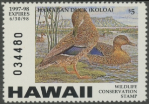 Scan of 1997 Hawaii Duck Stamp MNH VF