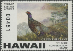 Scan of 2001 Hawaii Duck Stamp MNH VF