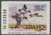 Scan of 1988 Idaho Duck Stamp MNH VF