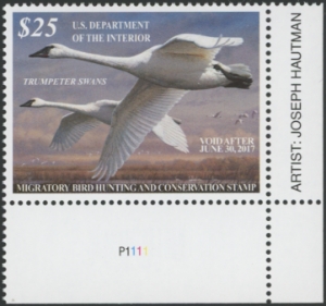 Scan of RW83 2016 Duck Stamp  MNH XF