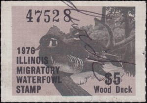 Scan of 1976 Illinois Duck Stamp Used F-VF