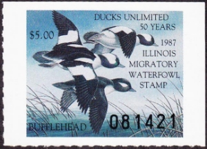 Scan of 1987 Illinois Duck Stamp MNH VF