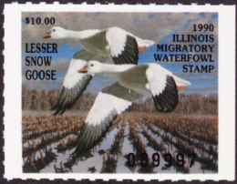 Scan of 1990 Illinois Duck Stamp MNH VF