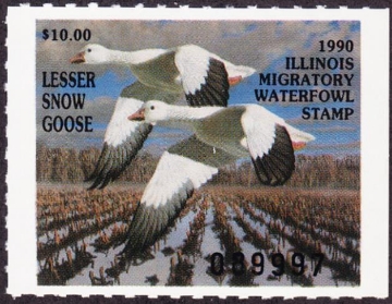 Scan of 1990 Illinois Duck Stamp MNH VF