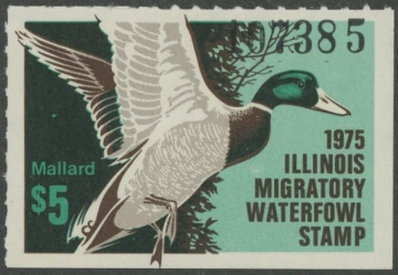 Scan of 1975 Illinois Duck Stamp - First of State MNH VF