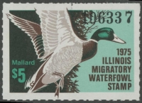 Scan of 1975 Illinois Duck Stamp - First of State MNH VF