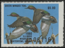 Scan of 1980 Illinois Duck Stamp MNH VF