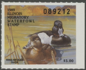 Scan of 1989 Illinois Duck Stamp MNH VF