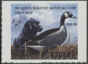 Scan of 1991 Illinois Duck Stamp MNH VF
