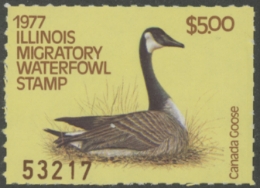 Scan of 1977 Illinois Duck Stamp MNH VF