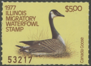 Scan of 1977 Illinois Duck Stamp MNH VF