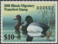 Scan of 2008 Illinois Duck Stamp MNH VF