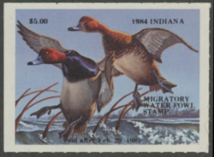 Scan of 1984 Indiana Duck Stamp MNH VF