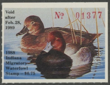 Scan of 1988 Indiana Duck Stamp MNH VF