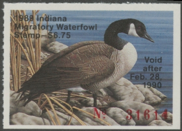 Scan of 1989 Indiana Duck Stamp MNH VF