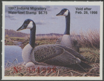 Scan of 1997 Indiana Duck Stamp MNH VF