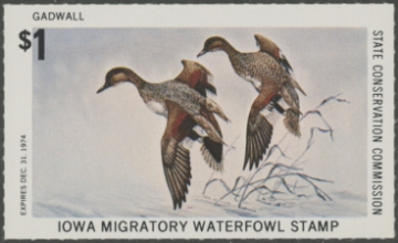 Scan of 1974 Iowa Duck Stamp MNH VF