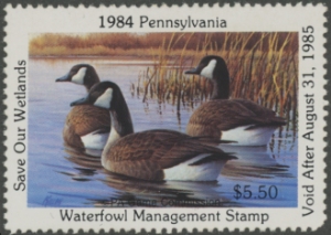 Scan of 1984 Pennsylvania Duck Stamp MNH VF
