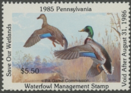 Scan of 1985 Pennsylvania Duck Stamp MNH VF