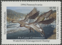 Scan of 1994 Pennsylvania Duck Stamp MNH VF