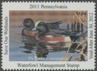 Scan of 2011 Pennsylvania Duck Stamp MNH VF