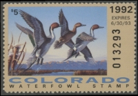 Scan of 1992 Colorado Duck Stamp MNH VF