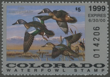 Picture of 1999 Colorado Duck Stamp MNH VF