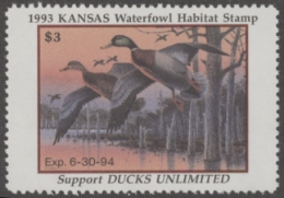 Scan of 1993 Kansas Duck Stamp MNH VF