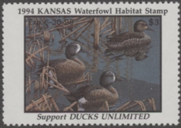 Scan of 1994 Kansas Duck Stamp MNH VF