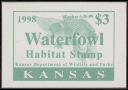 Scan of 1998 Kansas Duck Stamp MNH VF