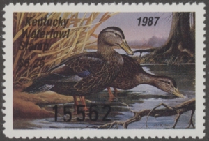 Scan of 1987 Kentucky Duck Stamp MNH VF