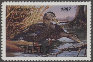 Scan of 1987 Kentucky Duck Stamp MNH VF