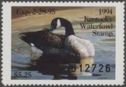 Scan of 1994 Kentucky Duck Stamp MNH VF