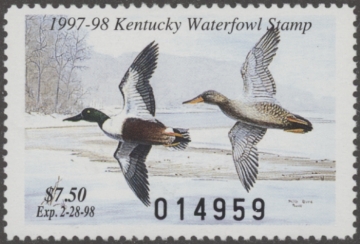 Scan of 1997 Kentucky Duck Stamp MNH VF