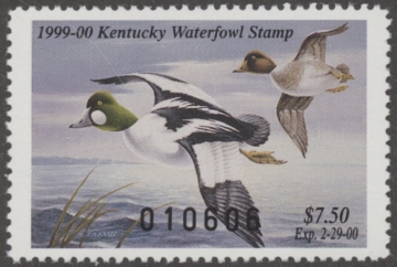 Scan of 1999 Kentucky Duck Stamp MNH VF