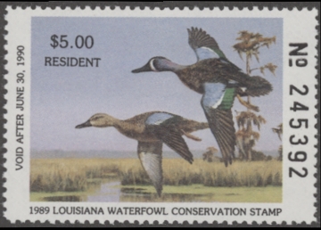 Picture of 1989 Louisiana Duck Stamp - First of State MNH VF