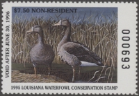 Scan of 1995 Louisiana Duck Stamp Non Resident MNH VF