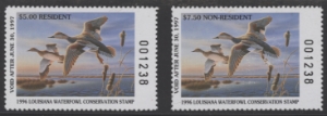 Scan of 1996 Louisiana Duck Stamps  MNH VF