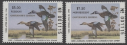 Scan of 1989 Louisiana Duck Stamps - Governor's Edition MNH VF