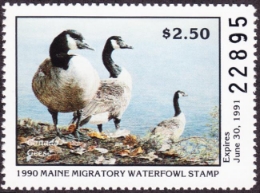 Scan of 1990 Maine Duck Stamp MNH VF